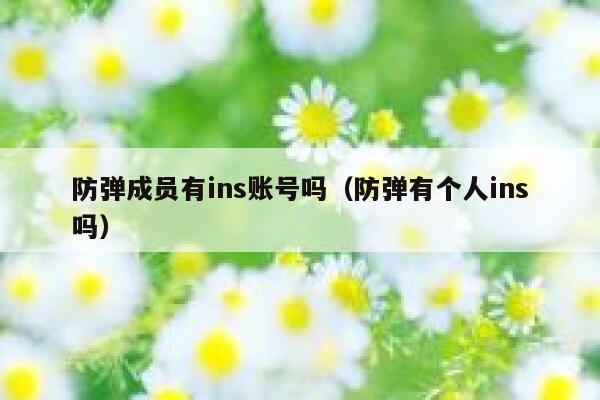 防弹成员有ins账号吗(防弹有个人ins吗) 第1张 防弹成员有ins账号吗(防弹有个人ins吗) 第1张