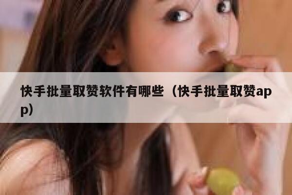 快手批量取赞软件有哪些（快手批量取赞app） 第1张
