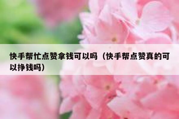 快手帮忙点赞拿钱可以吗(快手帮点赞真的可以挣钱吗) 第1张 快手帮忙点赞拿钱可以吗(快手帮点赞真的可以挣钱吗) 第1张
