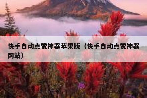 快手自动点赞神器苹果版（快手自动点赞神器网站） 第1张