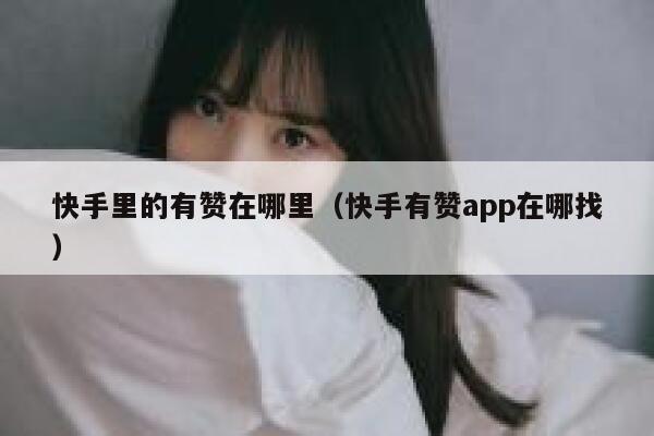 快手里的有赞在哪里（快手有赞app在哪找） 第1张