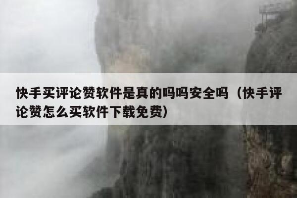 快手买评论赞软件是真的吗吗安全吗（快手评论赞怎么买软件下载免费） 第1张
