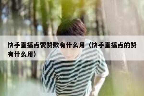 快手直播点赞赞数有什么用(快手直播点的赞有什么用) 第1张 快手直播点赞赞数有什么用(快手直播点的赞有什么用) 第1张