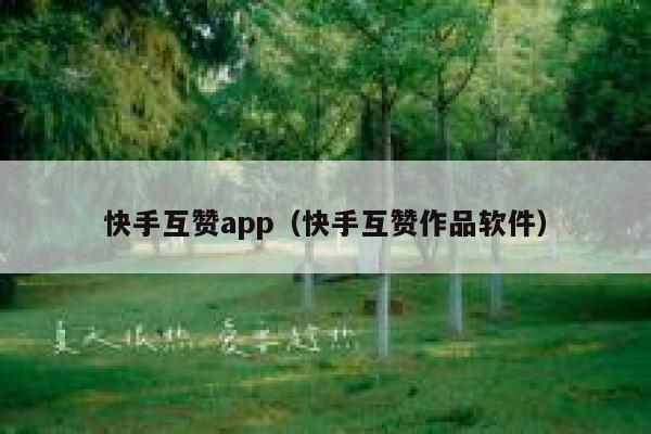 快手互赞app（快手互赞作品软件） 第1张