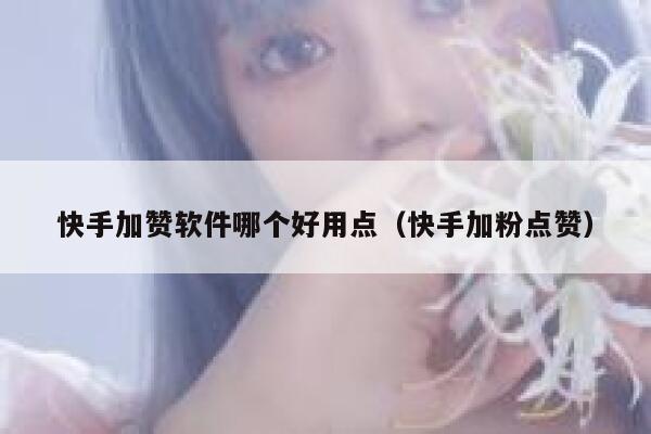 快手加赞软件哪个好用点（快手加粉点赞） 第1张