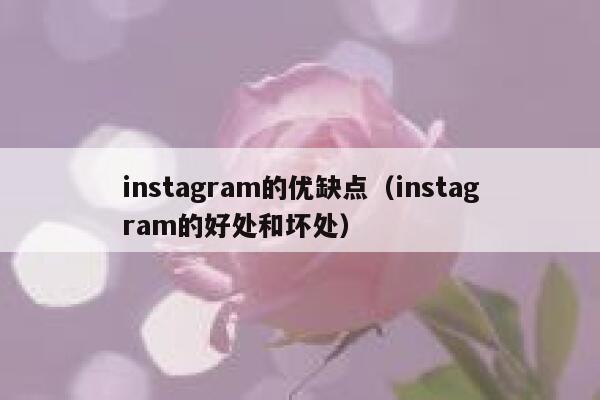 instagram的优缺点(instagram的好处和坏处) 第1张 instagram的优缺点(instagram的好处和坏处) 第1张