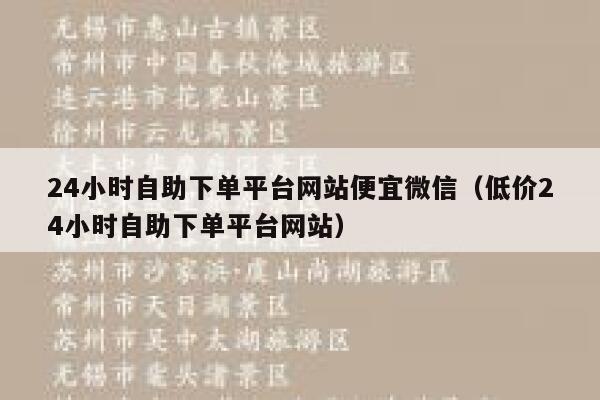 24小时自助下单平台网站便宜微信（低价24小时自助下单平台网站） 第1张