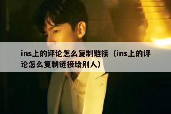 ins上的评论怎么复制链接（ins上的评论怎么复制链接给别人） 第1张