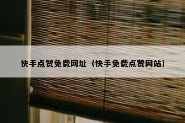快手点赞免费网址(快手免费点赞网站) 第1张 快手点赞免费网址(快手免费点赞网站) 第1张