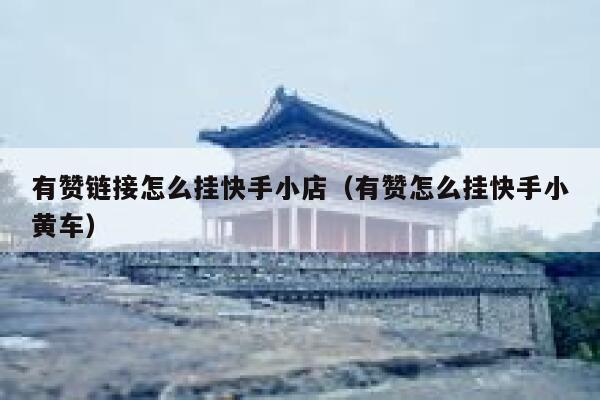 有赞链接怎么挂快手小店（有赞怎么挂快手小黄车） 第1张