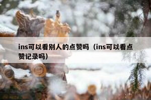 ins可以看别人的点赞吗(ins可以看点赞记录吗) 第1张 ins可以看别人的点赞吗(ins可以看点赞记录吗) 第1张