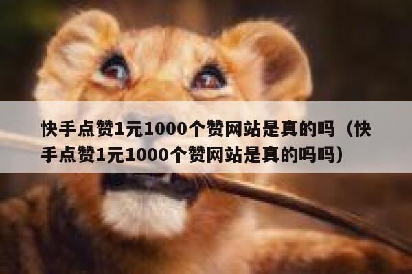 快手点赞1元1000个赞网站是真的吗（快手点赞1元1000个赞网站是真的吗吗） 第1张