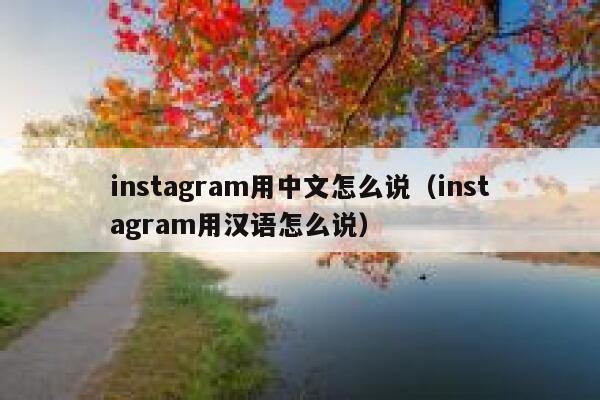 instagram用中文怎么说(instagram用汉语怎么说) 第1张 instagram用中文怎么说(instagram用汉语怎么说) 第1张