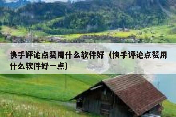 快手评论点赞用什么软件好（快手评论点赞用什么软件好一点） 第1张