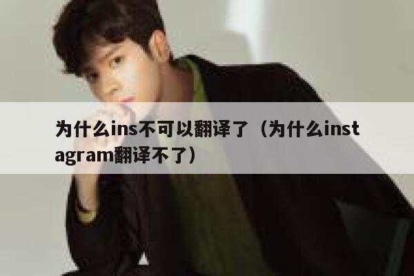 为什么ins不可以翻译了(为什么instagram翻译不了) 第1张 为什么ins不可以翻译了(为什么instagram翻译不了) 第1张