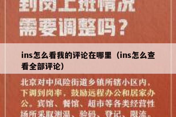 ins怎么看我的评论在哪里（ins怎么查看全部评论） 第1张