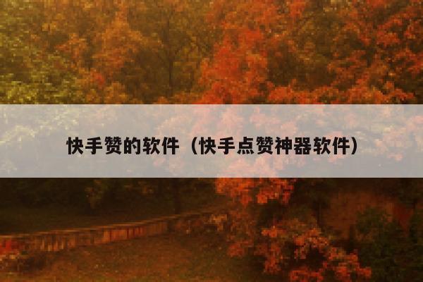 快手赞的软件(快手点赞神器软件) 第1张 快手赞的软件(快手点赞神器软件) 第1张
