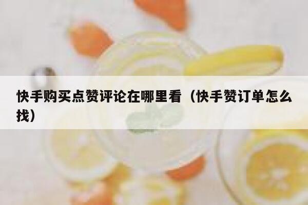 快手购买点赞评论在哪里看(快手赞订单怎么找) 第1张 快手购买点赞评论在哪里看(快手赞订单怎么找) 第1张