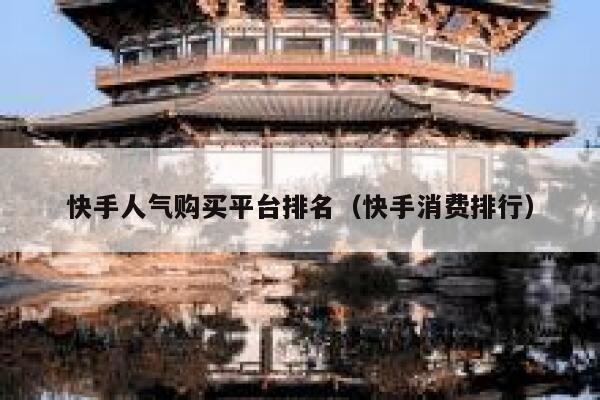 快手人气购买平台排名（快手消费排行） 第1张