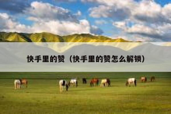 快手里的赞(快手里的赞怎么解锁) 第1张 快手里的赞(快手里的赞怎么解锁) 第1张