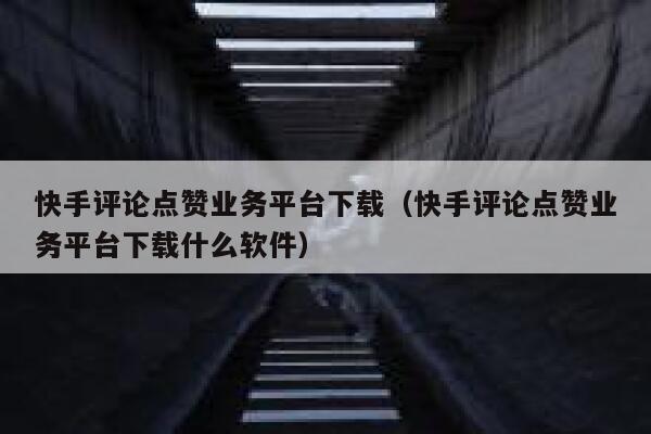 快手评论点赞业务平台下载（快手评论点赞业务平台下载什么软件） 第1张