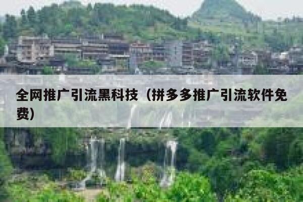 全网推广引流黑科技（拼多多推广引流软件免费） 第1张