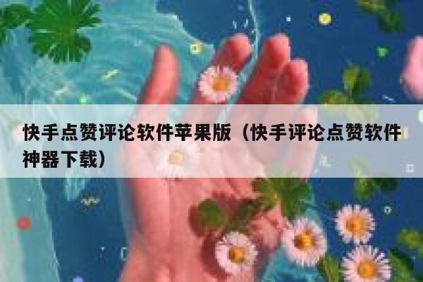 快手点赞评论软件苹果版（快手评论点赞软件神器下载） 第1张