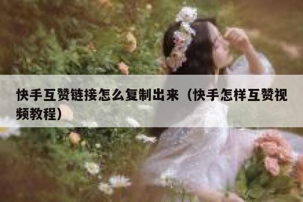 快手互赞链接怎么复制出来（快手怎样互赞视频教程） 第1张