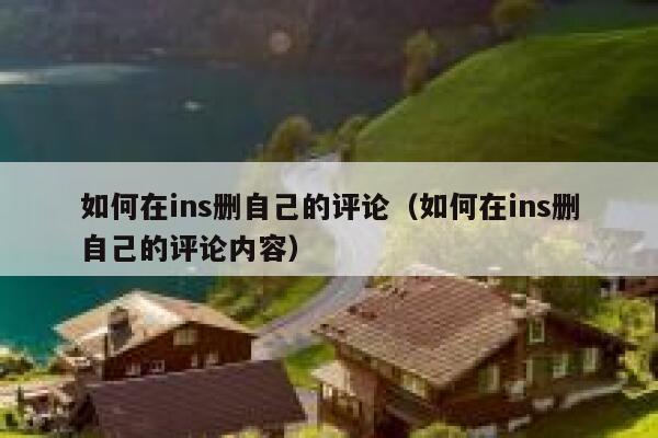 如何在ins删自己的评论（如何在ins删自己的评论内容） 第1张