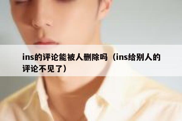 ins的评论能被人删除吗（ins给别人的评论不见了） 第1张