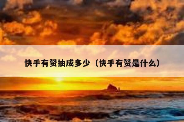 快手有赞抽成多少(快手有赞是什么) 第1张 快手有赞抽成多少(快手有赞是什么) 第1张