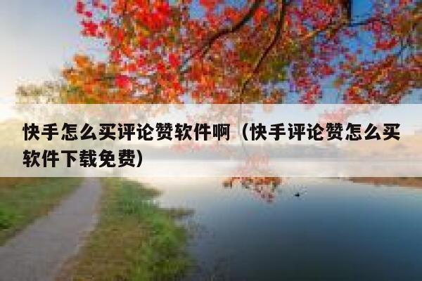 快手怎么买评论赞软件啊（快手评论赞怎么买软件下载免费） 第1张