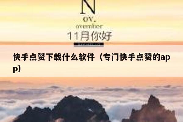 快手点赞下载什么软件（专门快手点赞的app） 第1张