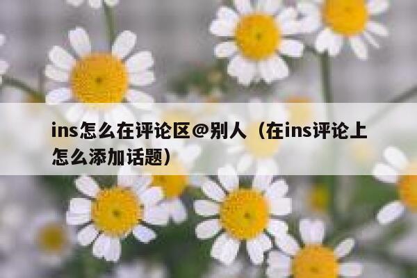 ins怎么在评论区@别人（在ins评论上怎么添加话题） 第1张