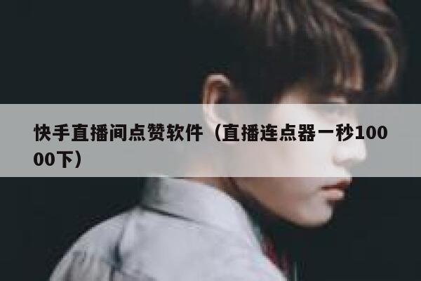 快手直播间点赞软件（直播连点器一秒10000下） 第1张
