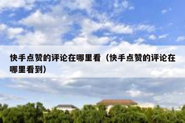 快手点赞的评论在哪里看（快手点赞的评论在哪里看到） 第1张