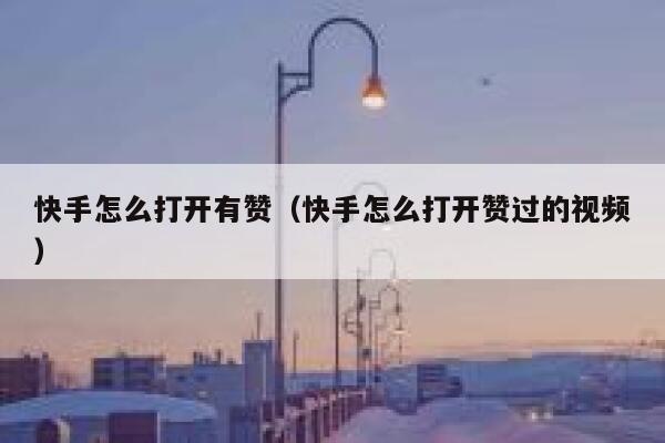 快手怎么打开有赞（快手怎么打开赞过的视频） 第1张