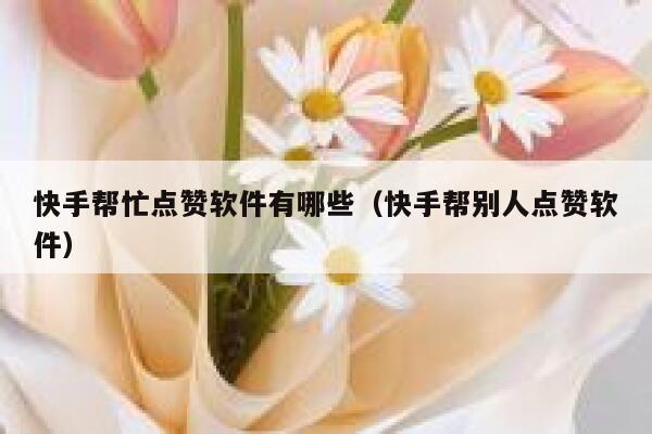 快手帮忙点赞软件有哪些（快手帮别人点赞软件） 第1张