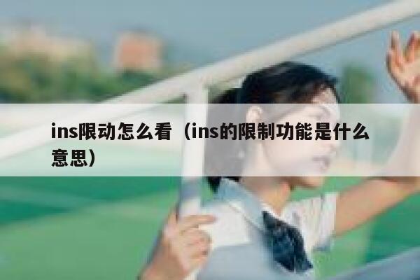 ins限动怎么看（ins的限制功能是什么意思） 第1张