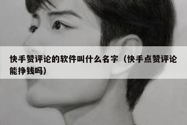 快手赞评论的软件叫什么名字（快手点赞评论能挣钱吗） 第1张