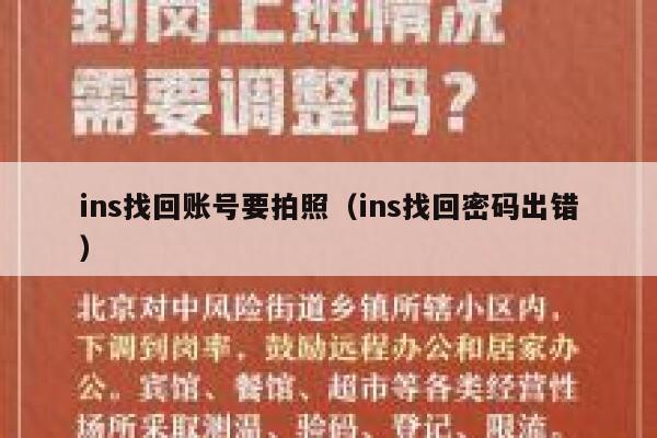 ins找回账号要拍照（ins找回密码出错） 第1张