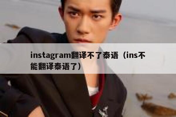 instagram翻译不了泰语（ins不能翻译泰语了） 第1张