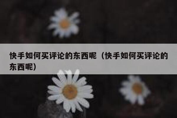 快手如何买评论的东西呢（快手如何买评论的东西呢） 第1张