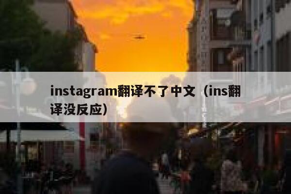 instagram翻译不了中文（ins翻译没反应） 第1张