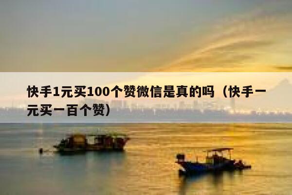 快手1元买100个赞微信是真的吗(快手一元买一百个赞) 第1张 快手1元买100个赞微信是真的吗(快手一元买一百个赞) 第1张