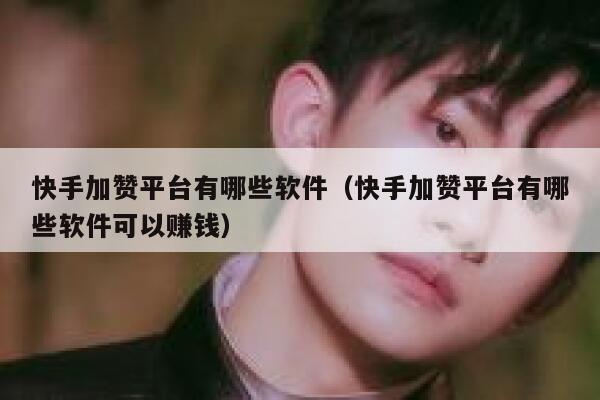 快手加赞平台有哪些软件（快手加赞平台有哪些软件可以赚钱） 第1张