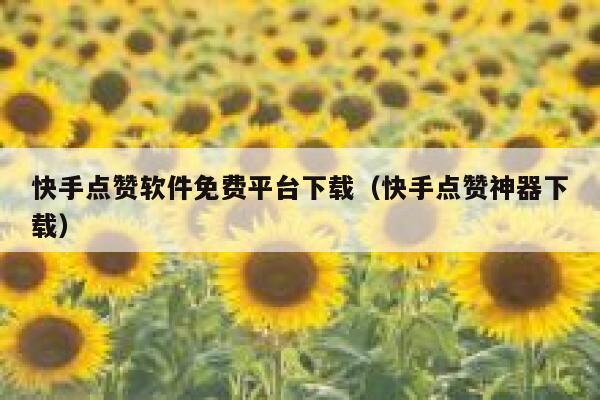 快手点赞软件免费平台下载（快手点赞神器下载） 第1张
