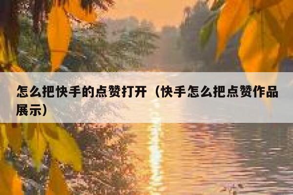 怎么把快手的点赞打开(快手怎么把点赞作品展示) 第1张 怎么把快手的点赞打开(快手怎么把点赞作品展示) 第1张