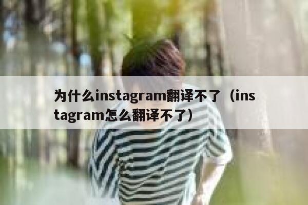 为什么instagram翻译不了（instagram怎么翻译不了） 第1张