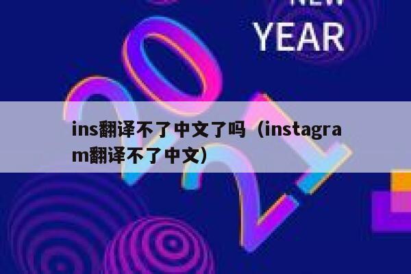 ins翻译不了中文了吗（instagram翻译不了中文） 第1张